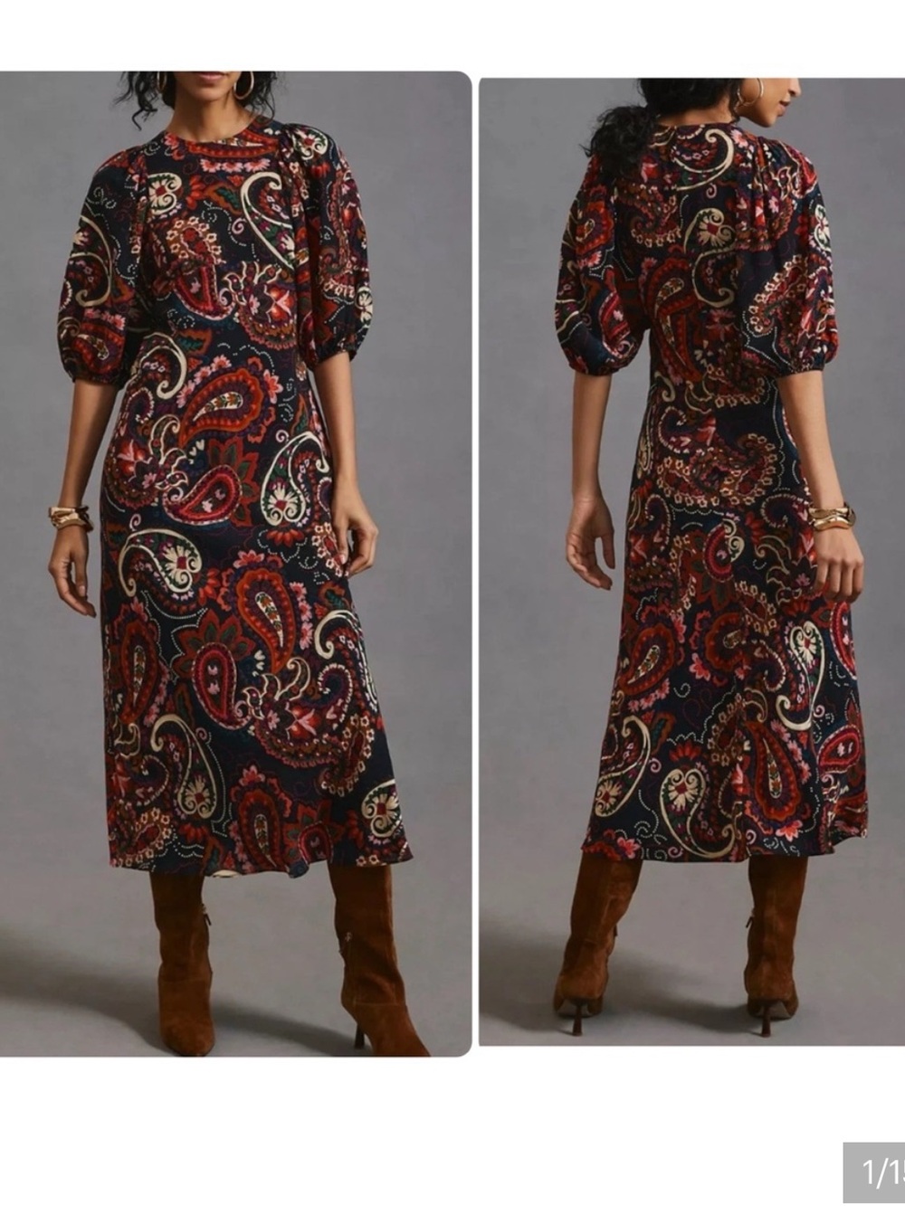 Kachel x Anthropologie Paisley Midi Dress
